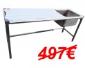 TABLE CENTRALE DU CHEF L 2000 P 600 H 850
